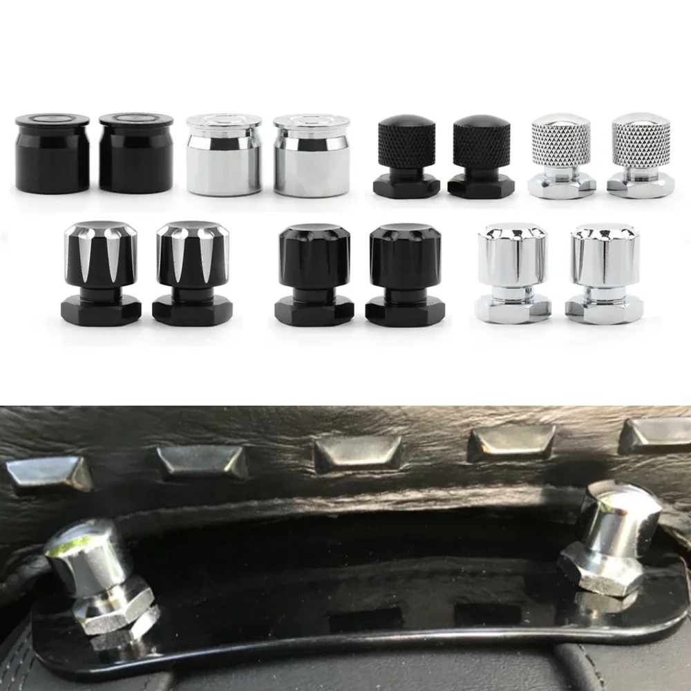 

2Pcs For Harley Road King Fat Boy Electra Glide Motorcycle Rear Seat Screw Trim Parts Motocross Solo Seat Mounting Nuts Bolts