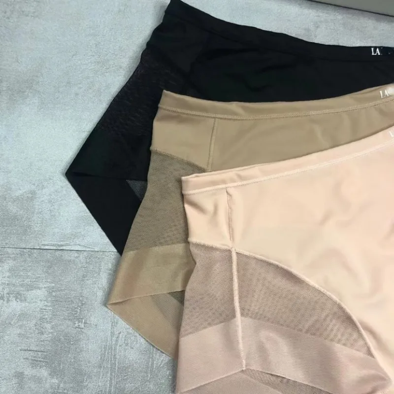 LA Classic High Waist Tight Women's Underwear Sexy Mesh Panel Lightweight, Comfortable, Breathable, and Traceless Three Strips
