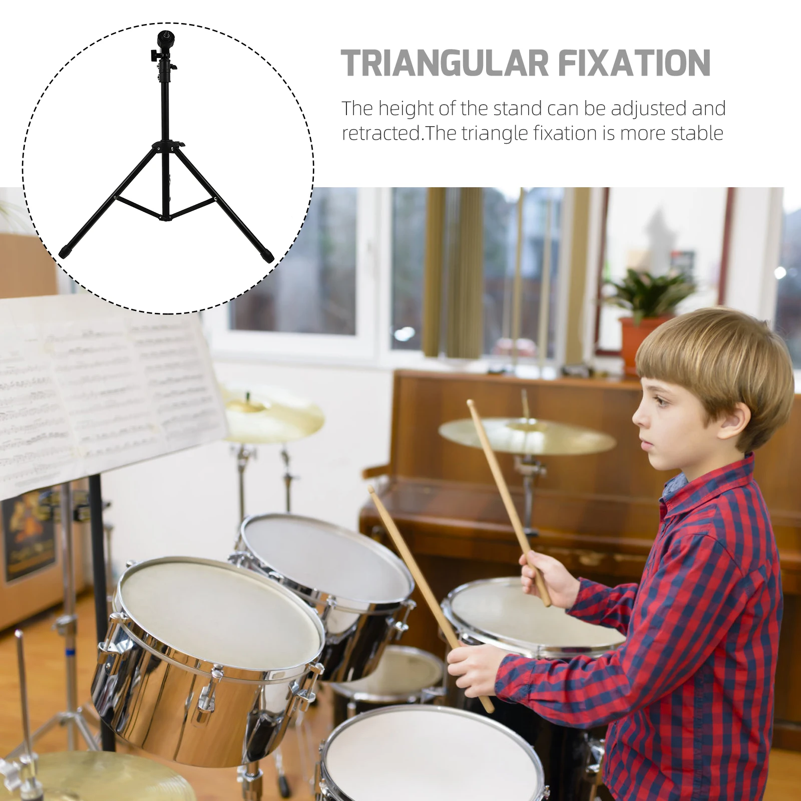 

Drum Stand Holder Rack Shelves Accessory Percussion Practice Metal Hardware Snare Drums
