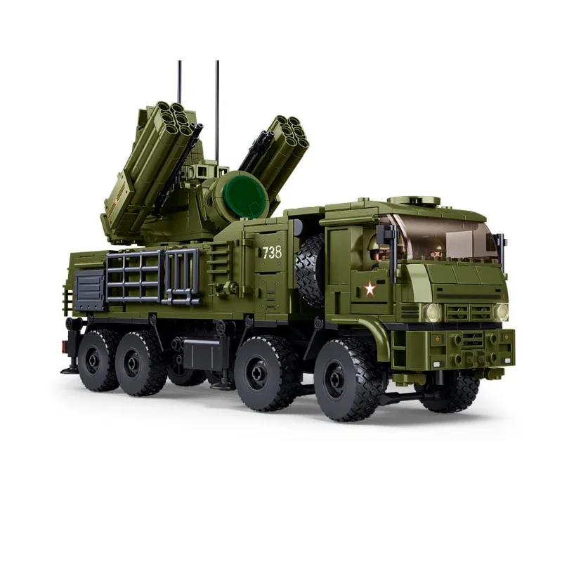 1/35 Scale Military Classic Model Pantsir S1 Shell Close Air Defence System Building Blocks Bricks Toys