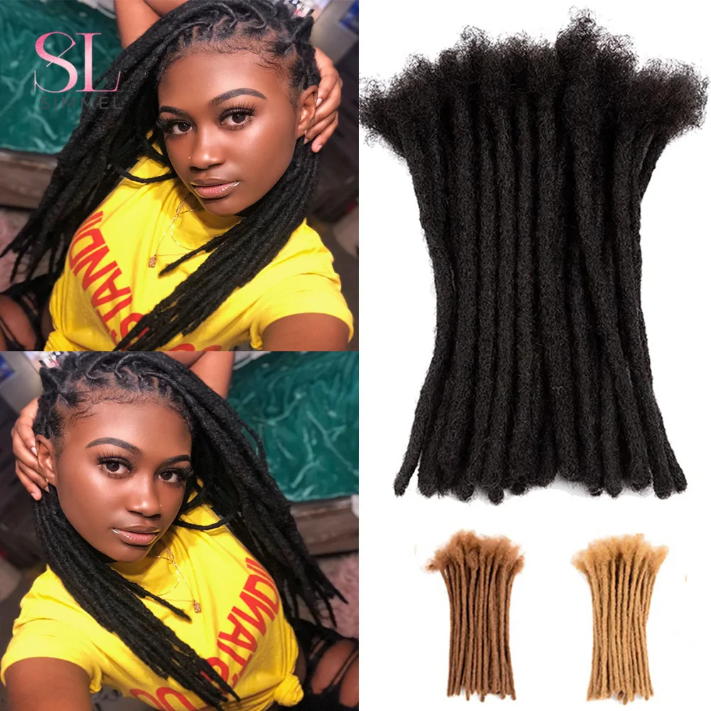 Dreadlocks Hair Extensions Bundles Wholesale Crochet Braid Hair Remy Brazilian Locs Bulk Kinky Straight Human Hair for Braiding