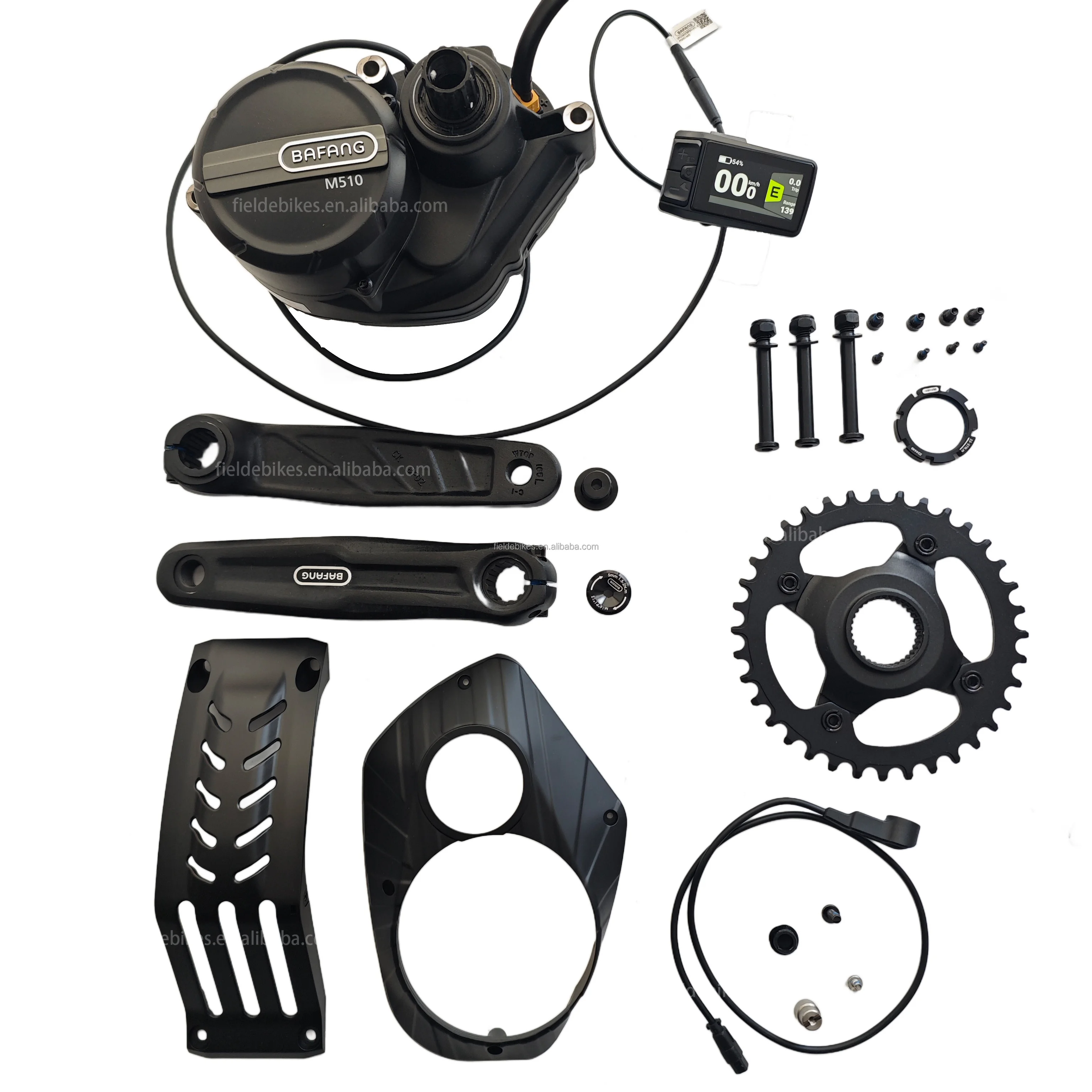 Bafang M510 36v 43v 48v 250w Ebike Kit Electric Bike Mid Motor Kit  With Bafang Matched Colourful  Display