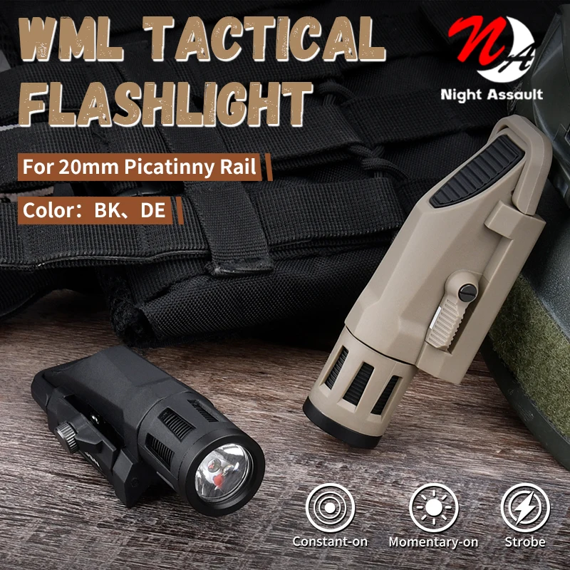 Tactics WML-G2 WML Hunting Flashlight Nylon Scout light APL Weapon LED Strobe Consant Momentary Lamp  Fit 20mm Rail Airsoft