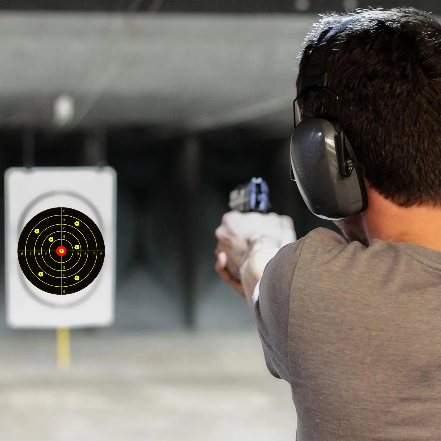 12x12 Inch Splatter Adhesive Targets Stickers Reactive Shooting Targets with Yellow Effect for Outdoor Indoor Shooting Practice