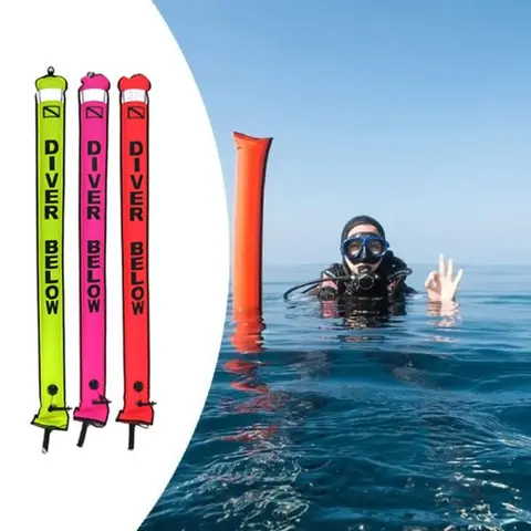 Surface Marker Buoy Colorful Visibility Safety Inflatable Scuba SMB Dive Alert Diver Below DSMB Diving Safety Gear Equipment