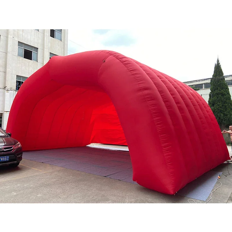 giant red inflatable stage tent while inflatable stage tent cover shelter Air Roof for outdoor activities and promotion display