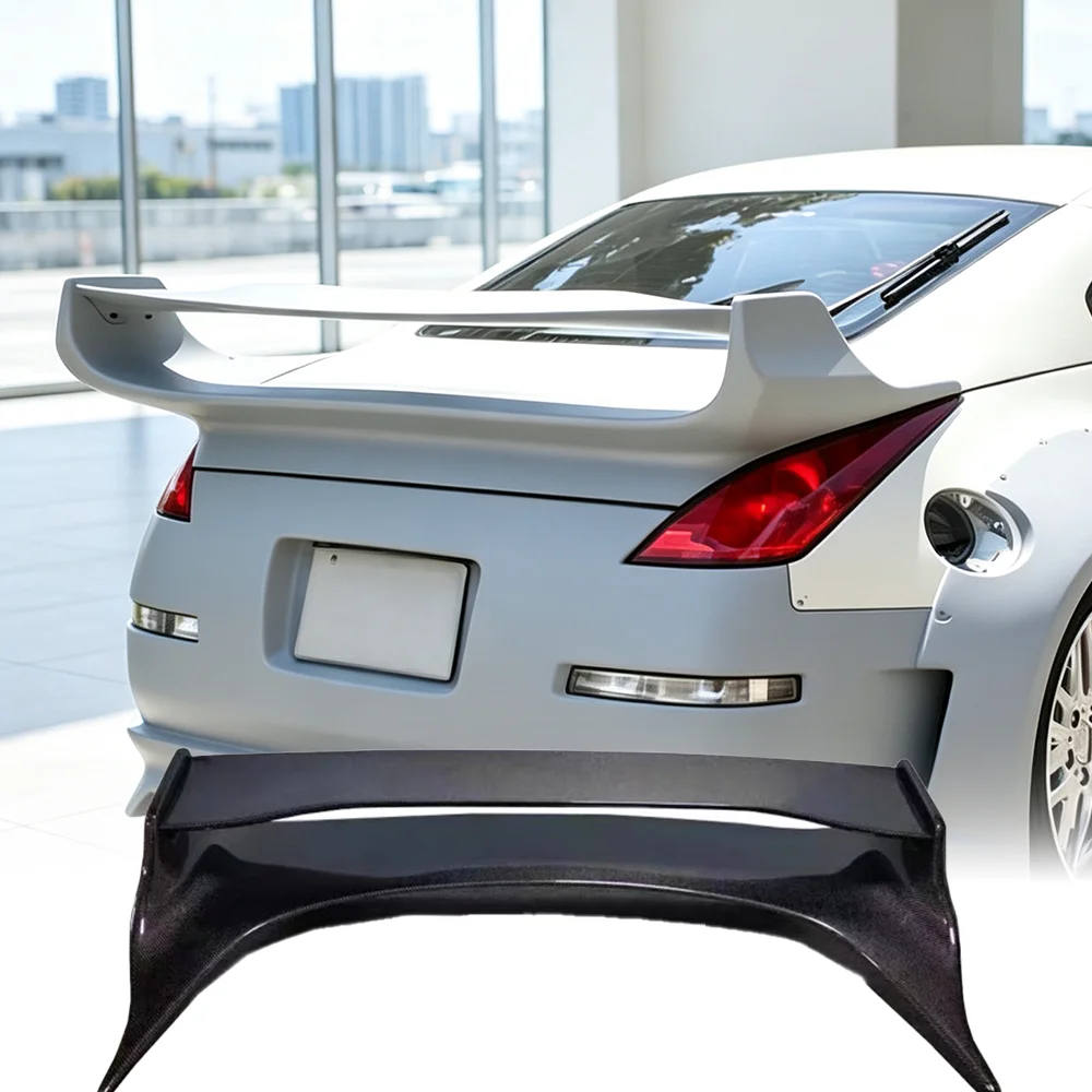 For Nissan 350Z Z33 from 2003 - 2009 100%carbon brazing double-layer rear spoiler spare luggage compartment tail wing modificati