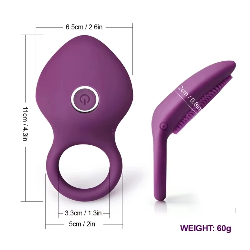 Vibrating Penis Ring For Couples Clitoral And G-spot Stimulator_voghion.com