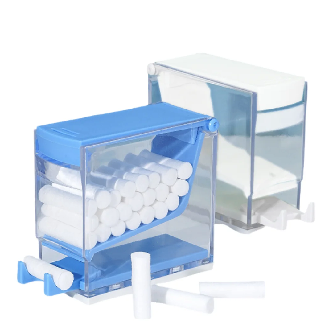 

Dental Press-type Cotton Roll Dispenser Disposable Cotton Box Dental Material Dentistry Swabs Placement Box Oral Hygienic Tool