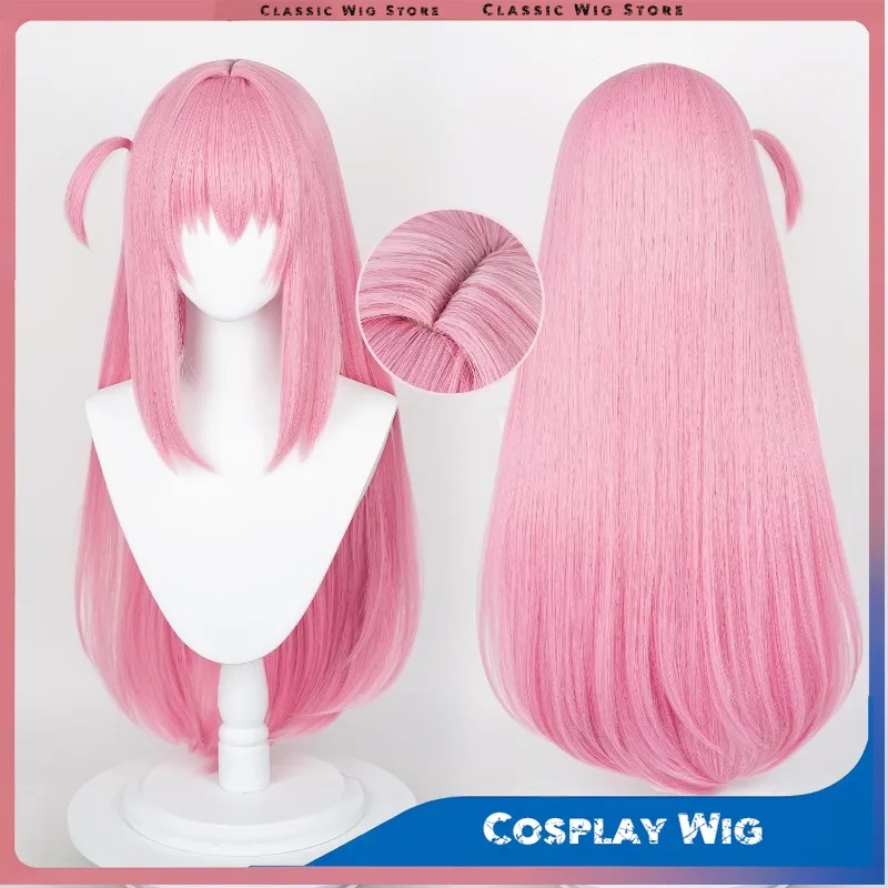 

Парик для косплея Gotou Hitori, длинный прямой розовый женский костюм, парики для замены волос для взрослых, потому что аниме Bocchi The Rock Party