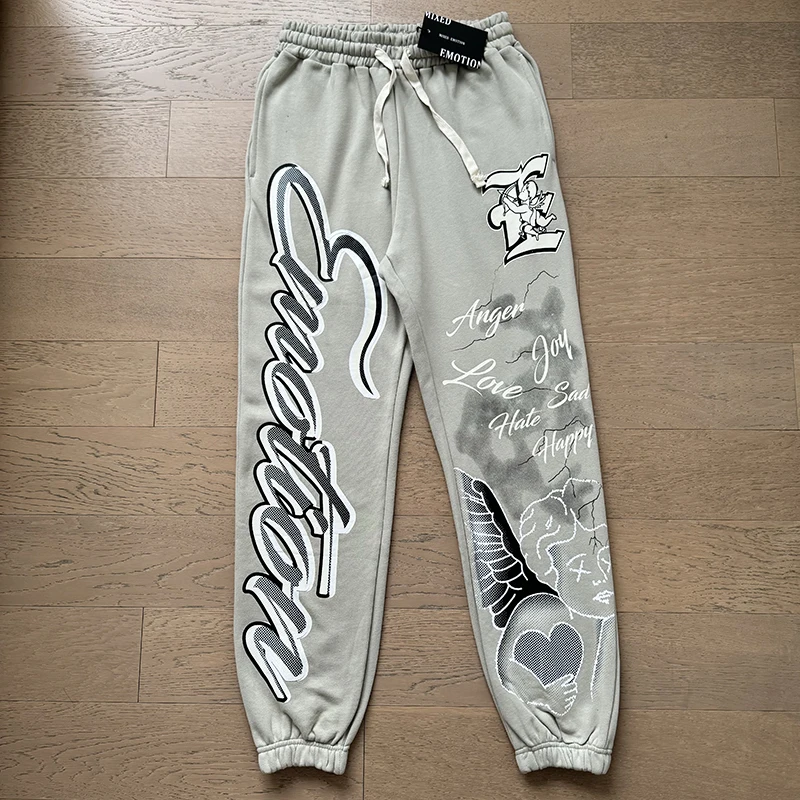 

Street Personality Trend Casual Style Trousers New Autumn Collection Mixed Emotion Pants Couple Cotton Sweatpants