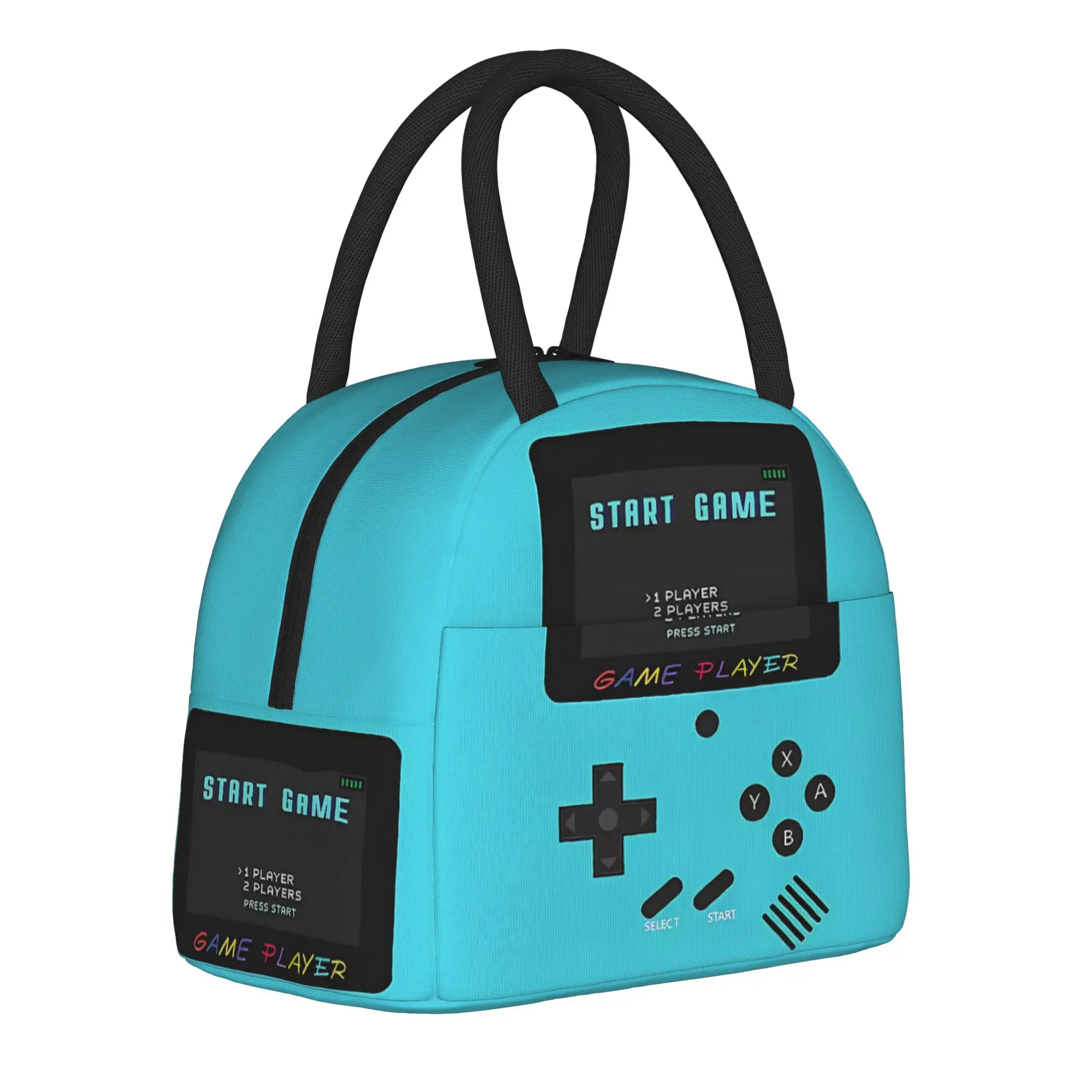 Games Console Handheld Gamer Tote Insulated Lunch Bag Controller Portable Food Bags Reusable Cooler Thermal Large Capacity Box