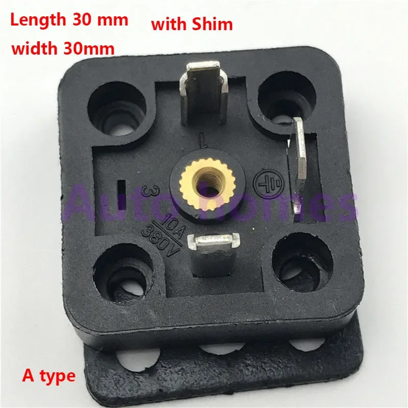 10 pcs/lot Solenoid Valve Plug Socket Connector Box Square Base