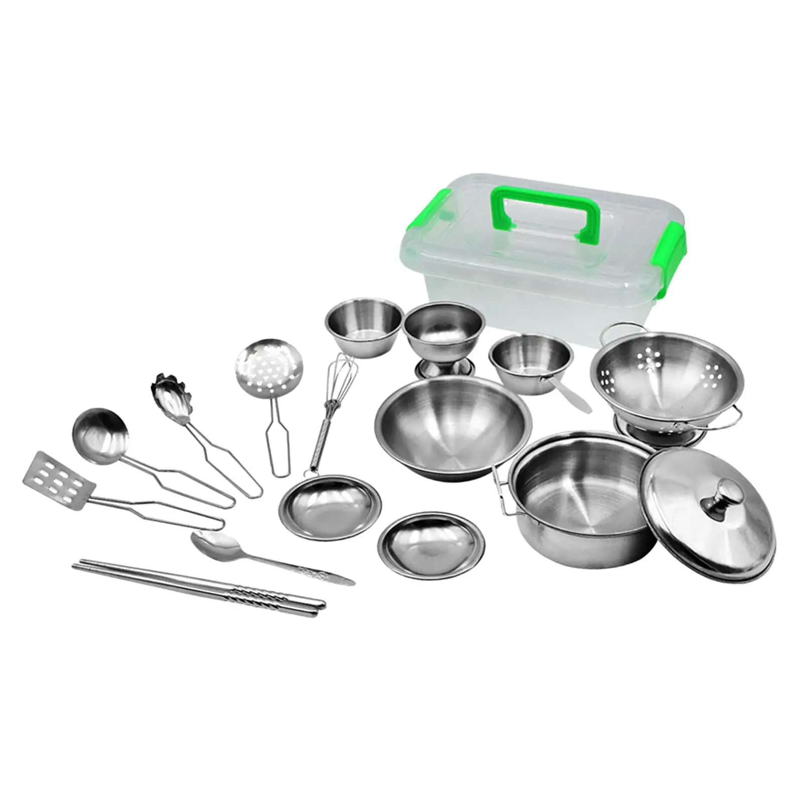 Ensemble de pots et ustensiles de jeu pour enfants, jeu de cuisine, 17 pièces