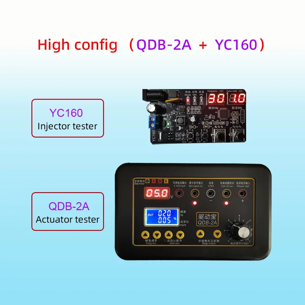 Upgrade QDB-2A Automobile Ignition Coil Test Injector Solenoid Valve Idling Stepper Driver And YC160 Injector Tetser