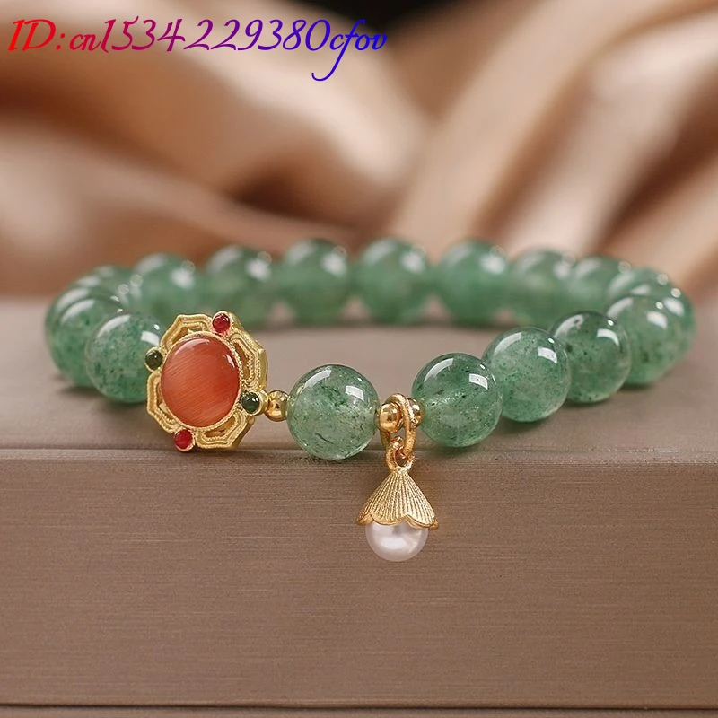 Luck New Real Jade Beads Bracelets Amulet Natural Jewelry Bangle Talismans Accessories Carved Gemstone Gifts for Women Charm view 4