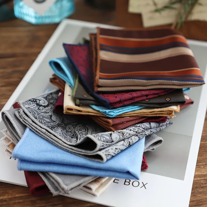 Gentleman Vintage Suit Pocket Square Formal Handkerchief Men Accessories For Wedding Banquet Business Cocktail Party