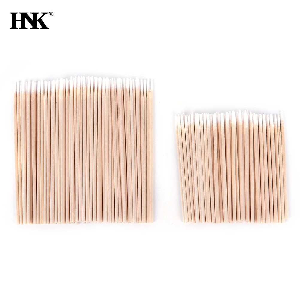 Disposable Ultra-small Cotton Swab 100pcs Lint Free Micro Brushes Wood Cotton Buds Swabs Eyelash Extension Glue Removing Tools