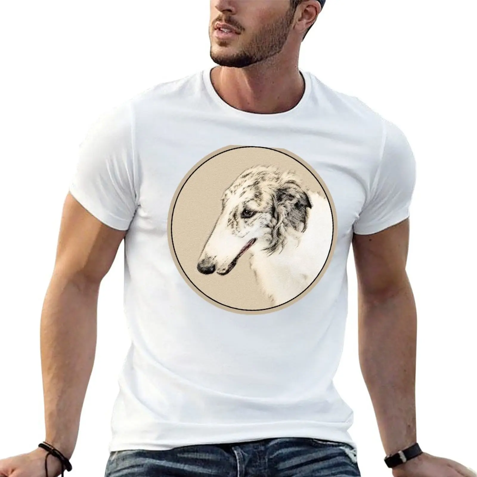 

man high quality luxury graphic man brand T-Shirt shirts men for t Brindle) shirts Borzoi shirts mens (Silver t t