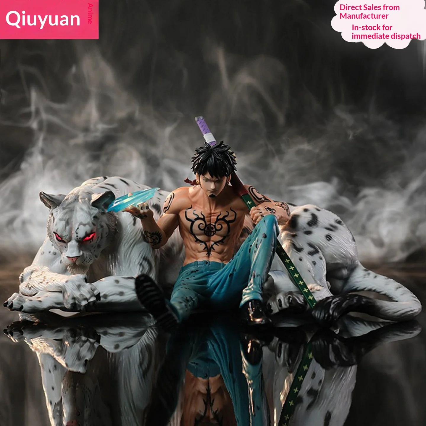 

Akihabara hand-made luminous modeling ornaments One Piece BT Snow Leopard Luo adult children's toys hand-made