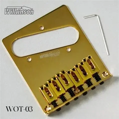 

Wilkinson WOT03 Современный гитарный бридж 52,5 мм (2-1/16 дюймов), 6 седлов, стандартная золотая отделка