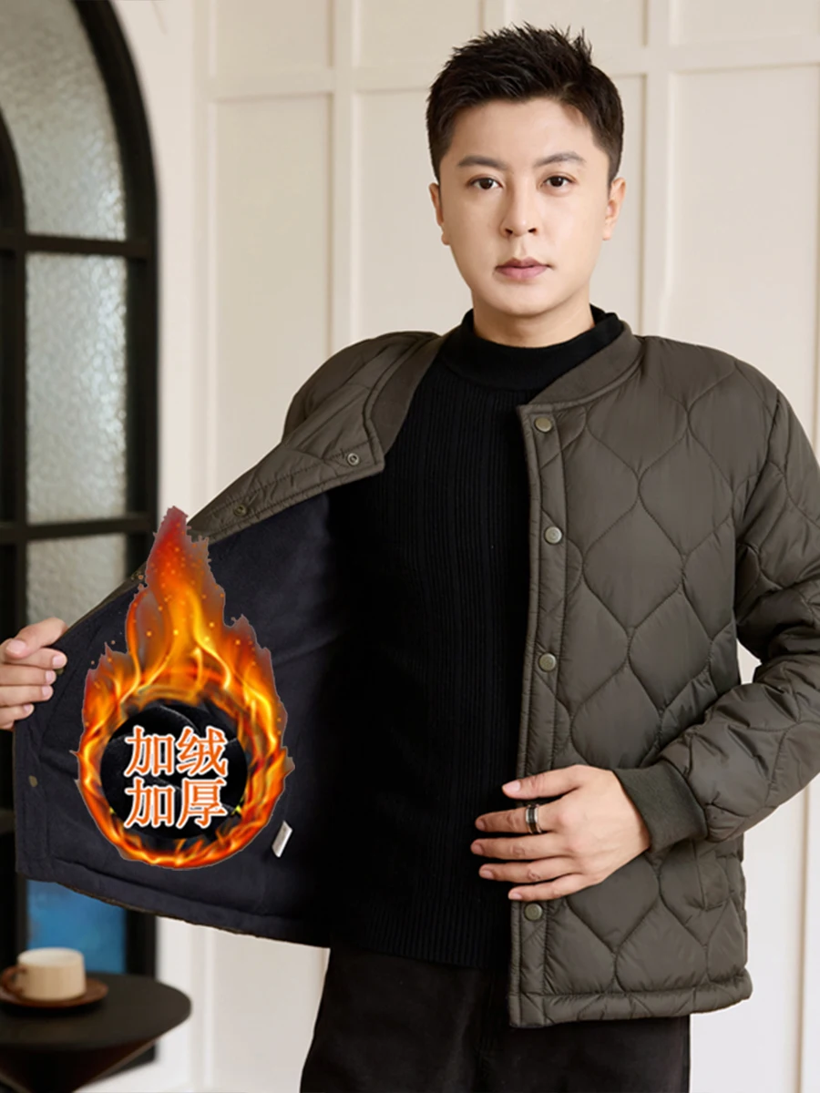 

Мужское хлопковое пальто Thiened Fce, новое осенне-зимнее теплое хлопковое пальто с изоляцией, подходит для бизнеса, повседневное Sle