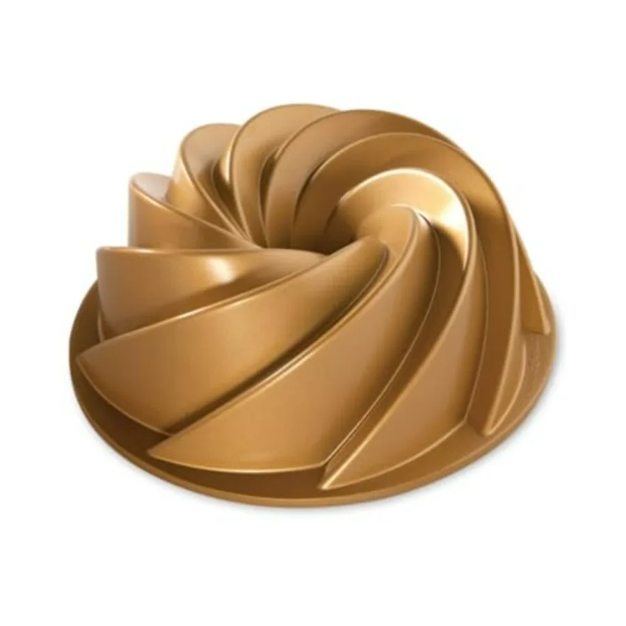 

Форма для выпечки Bundt Pan One Gold из алюминия с антипригарным покрытием, идеально подходит для выпечки кексов, прочная и легко моется.
