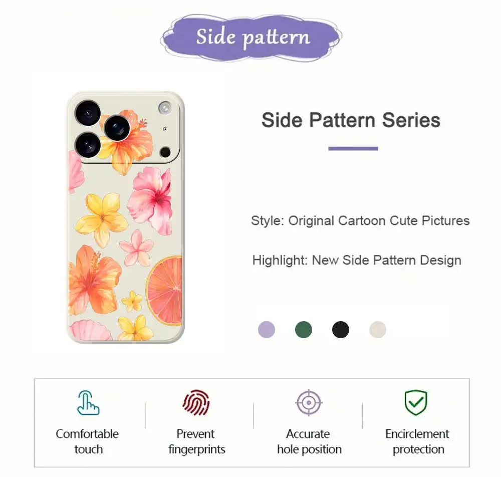 حافظة حماية للهاتف المحمول على شكل زهرة لهاتف آيفون 17 برو ماكس 17 اير 16 15 14Plus 13 12 Pro Max XS Max 16E غطاء ناعم من السيليكون