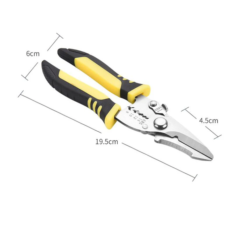 Wire Cutter Crimper Pliers Stripper Hand Tool Electrician Scissors Stripping Pliers Cutter Multifunctional pliers labor-saving