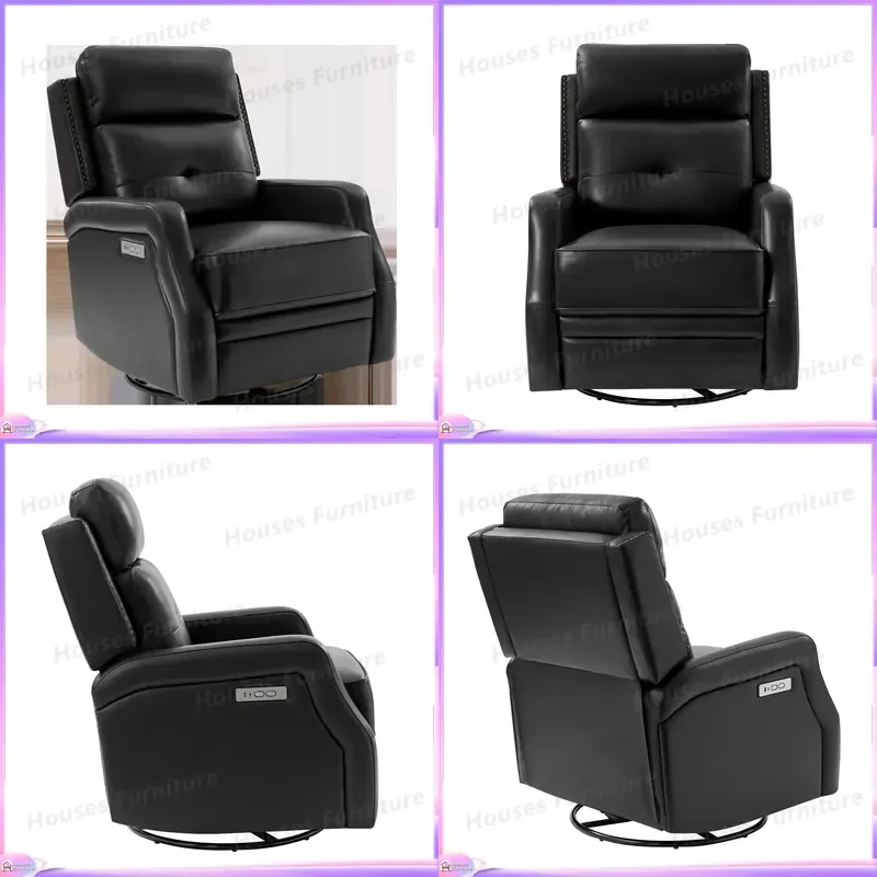 210 Recliner Chair 360 Degree Swivel Rocker with USB Port Modern Living Room Furniture Power Lift Sofa Seat for Home