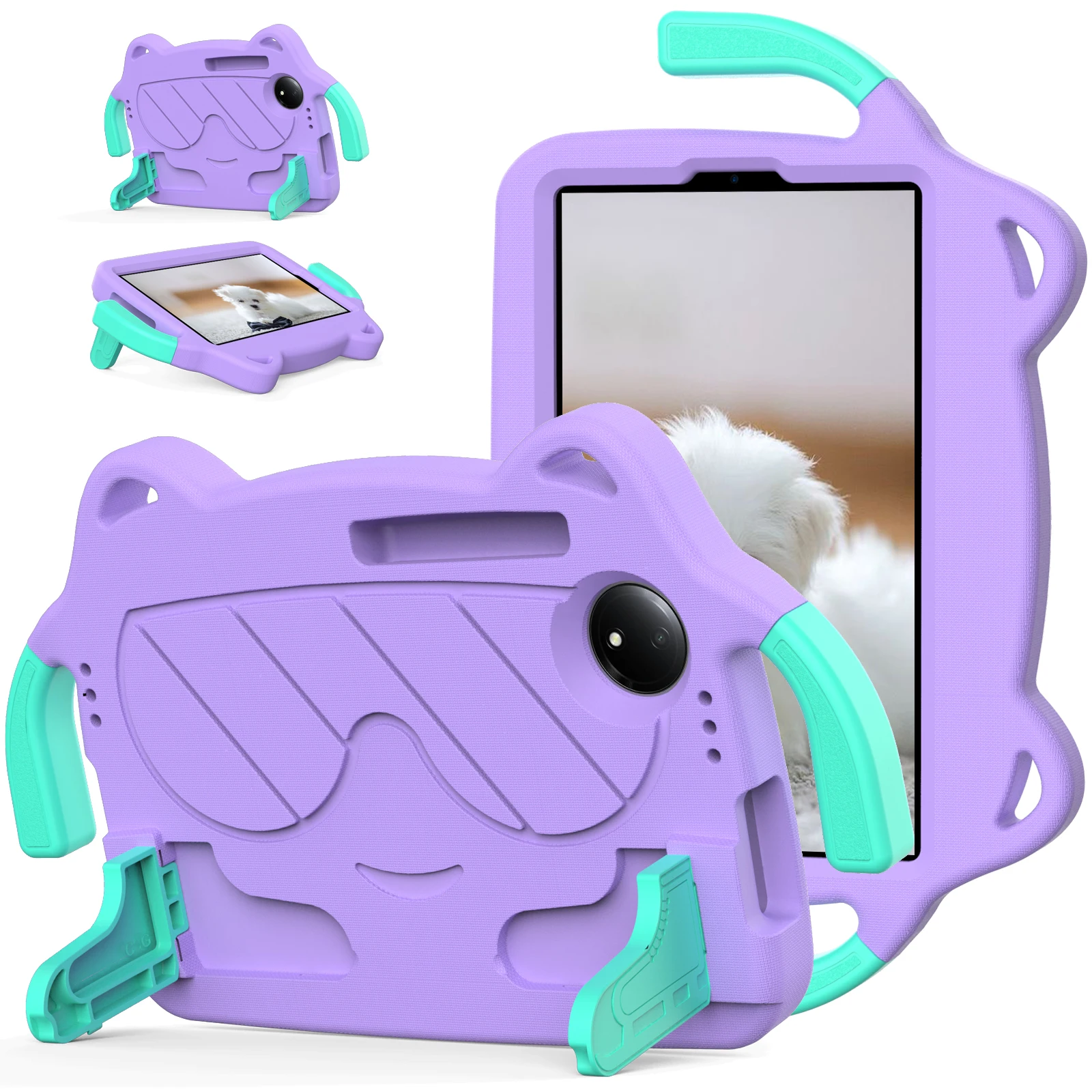 With Built-in Bracket EVA Case for Xiaomi Redmi Pad SE 8.7 2024 Kids Cute Funda Hand Holder Cover For Redmi Pad SE 4G 8.7 inch