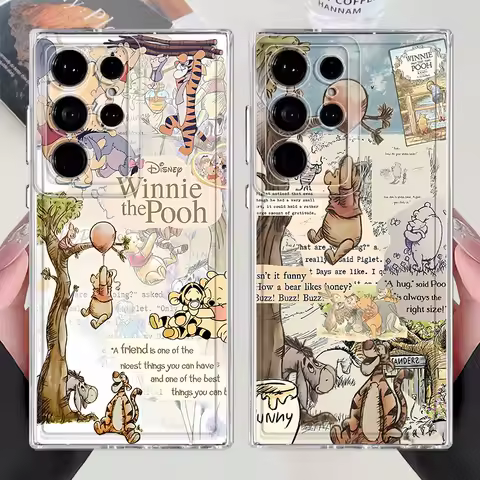 Disney Winnie The Pooh Case for Samsung Galaxy S21 S23 Ultra Note 20 Ultra 10 S20 Plus S24 S22 FE S25 Edge Soft Phone Cover