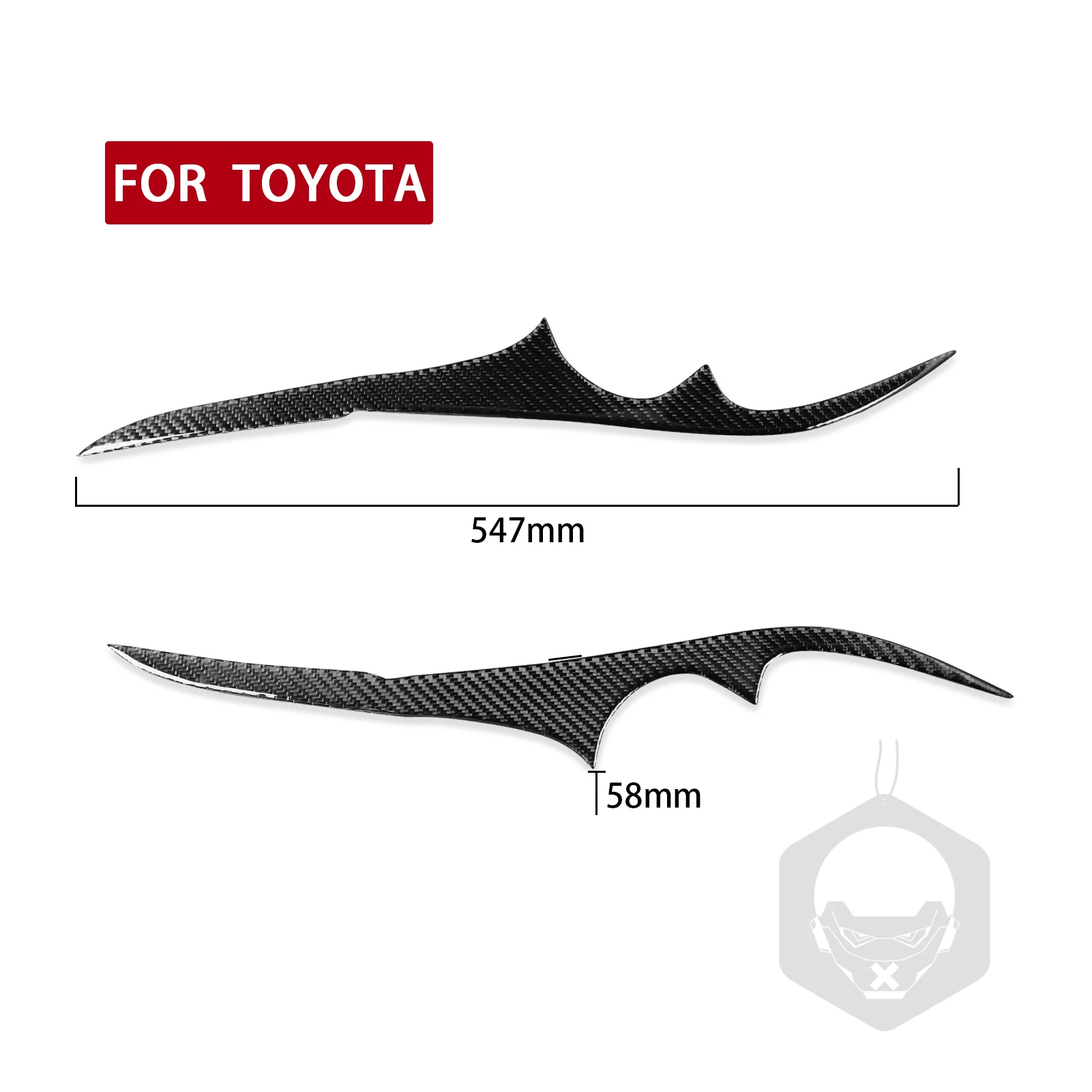 For Toyota Corolla 2003-2008 Carbon Fiber Headlight Eyebrow Eye Lid Panel Trim strip Car Exterior Accessories Decorative Sticker