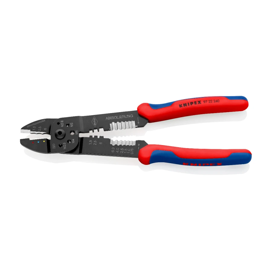 KNIPEX Crimping Pliers for Insulated Terminals 0,5-6mm² Wire Hand Crimp Tool 97 22 240