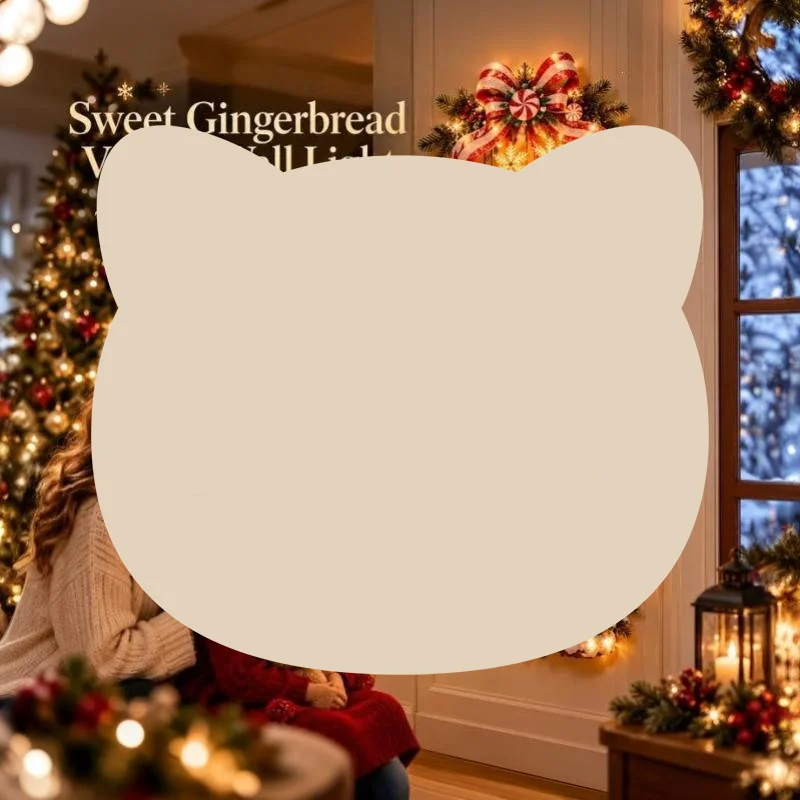 Lighted Christmas Gingerbread Cottage Glow Cascading Hanging Decor With Cascading Effect For Indoor Christmas Wall Light
