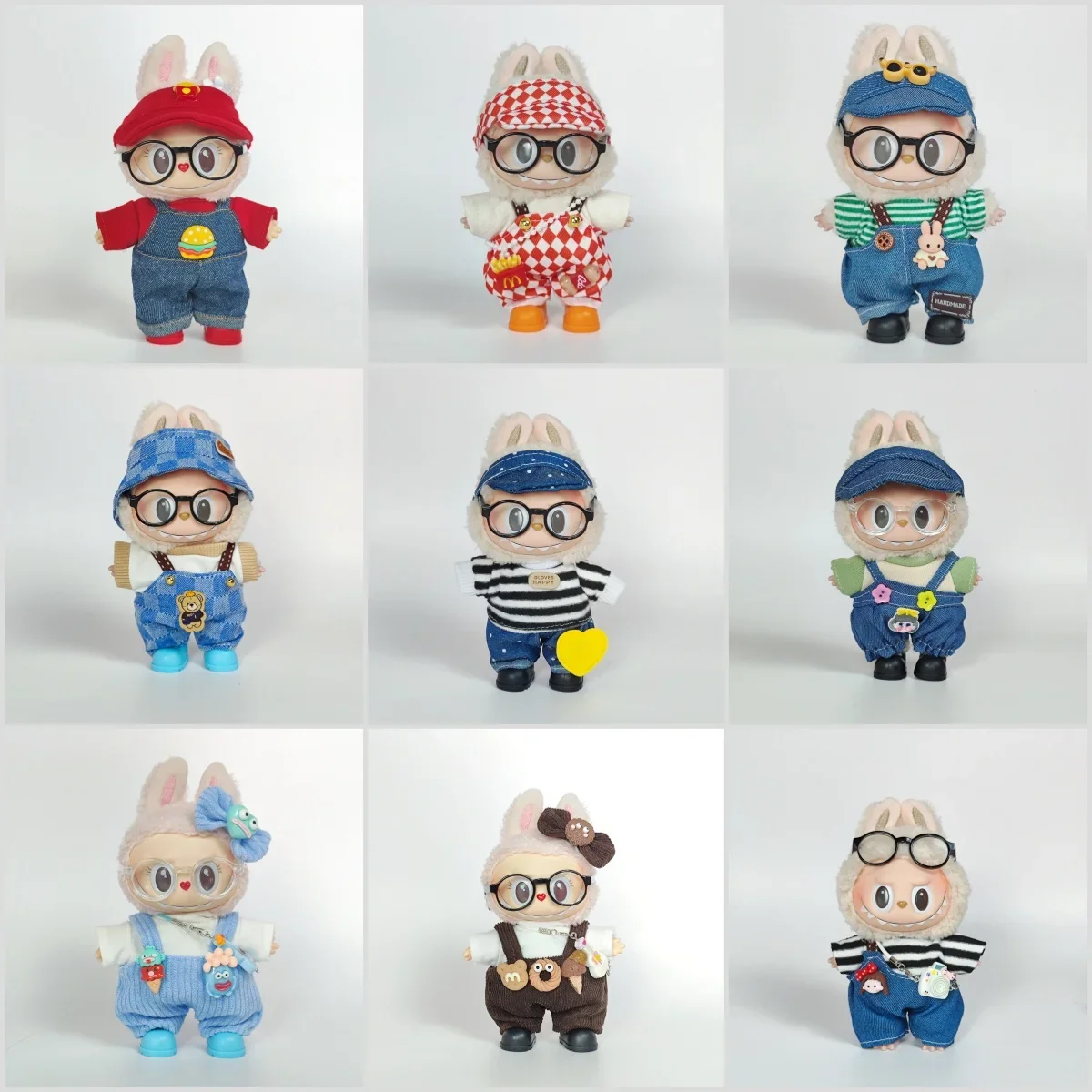 ملابس تنورة لابوبو مجموعة ملابس أنيقة لإكسسوارات دمى الألعاب القطيفة