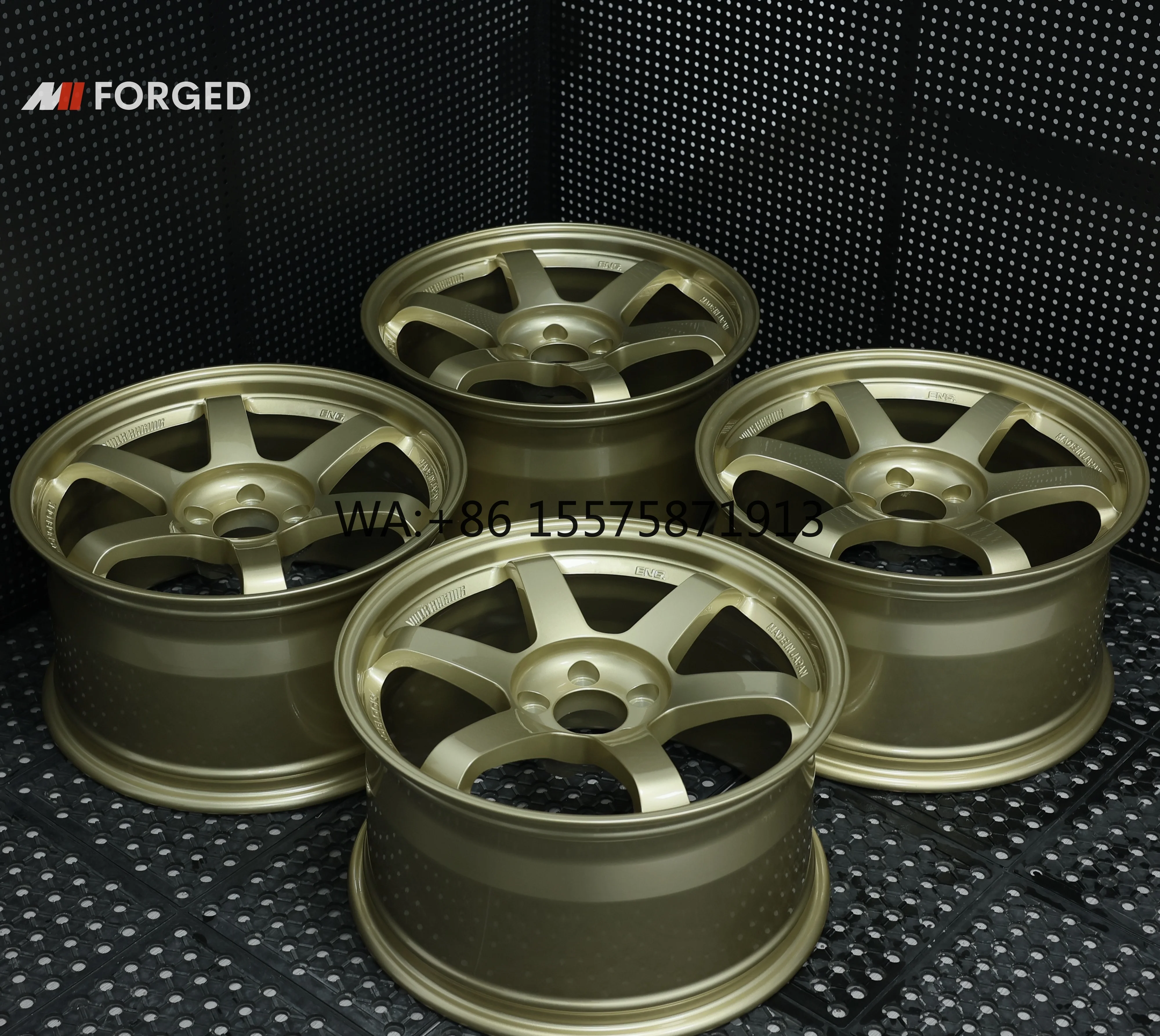 For  Hot Sale Gold Wheels Forged Rims 5x120 5x114.3 18 Inch Replica Volk Racing Te37 SL for Tesla Model S JDM  E46 E90