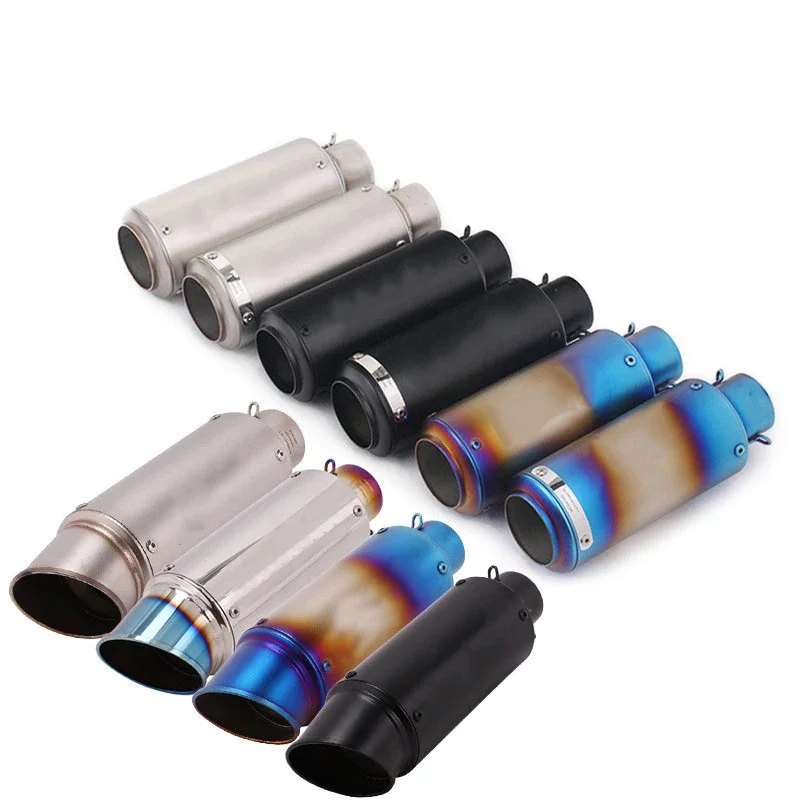 Silencieux d'échappement universel en fibre de carbone pour moto, 51/60mm, avec DB Killer, pour z900 R3 R25 MT07 MT09 R1 Z400 Z650