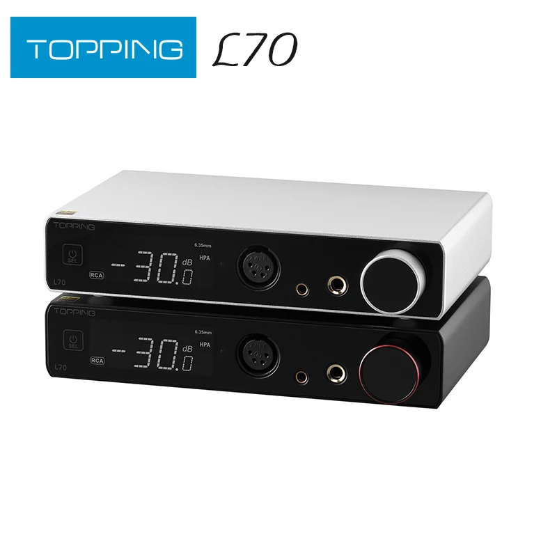 TOPPING L70 Vollsymmetrischer NFCA-Kopfhörerverstärker 4-poliger XLR/4,4 symmetrischer/6,35-mm-SE-Ausgangsverstärker mit Fernbedienung