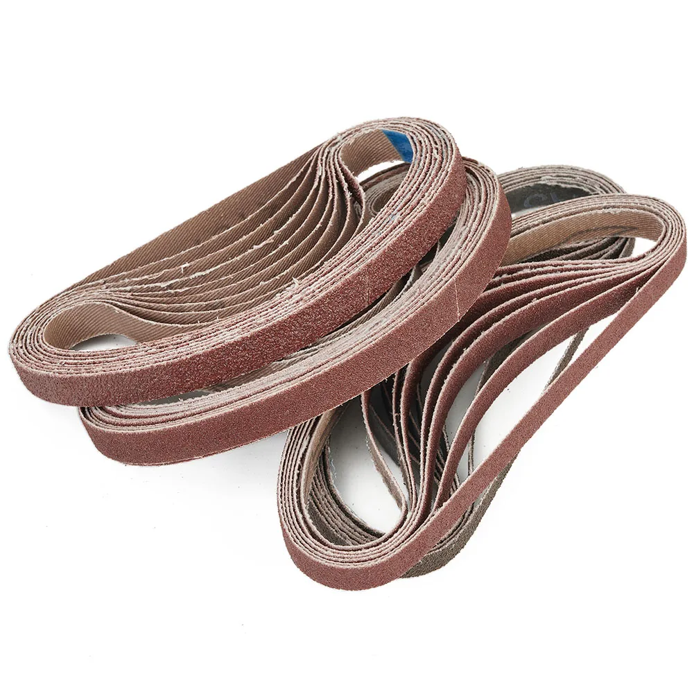 

50pcs Sadning Belt Grinder Sanding Bands Woodworking Plastic Plaster Grinding For 10mm Air Finger Sander 60/80/100/120 Grit