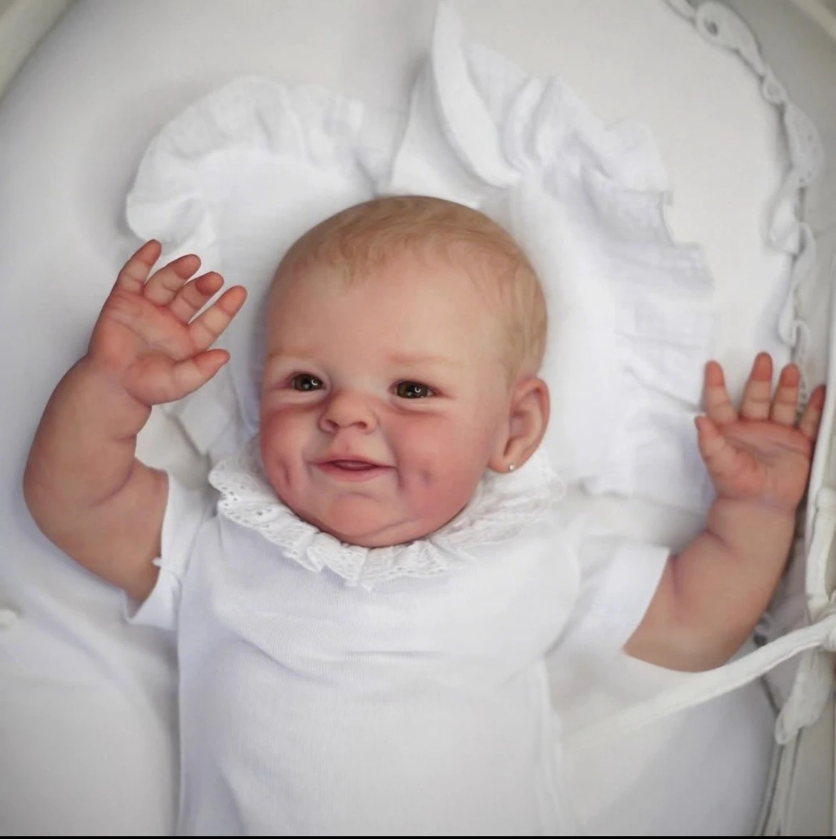 Adorable Reborn Infant Doll Lifelike Newborn, Soft Realistic Skin, Cute Expression, Kids’ Best Playmate, Great Birthday  Gift