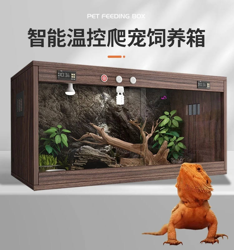 Maned feeding box incubator intelligent breeding box climbing pet palace tortoise double temperature control