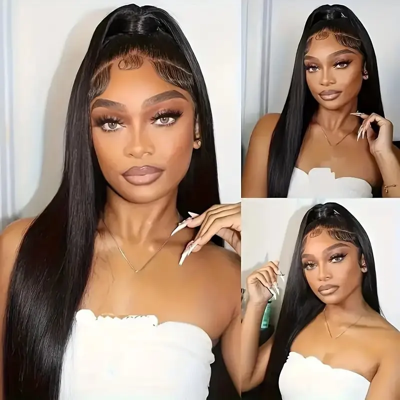 Rosabeauty 40 Inch 13x6 Straight Lace Front Wig Human Hair 13X4 Frontal 5X5 Glueless Ready to Wear Wigs 250% For Women