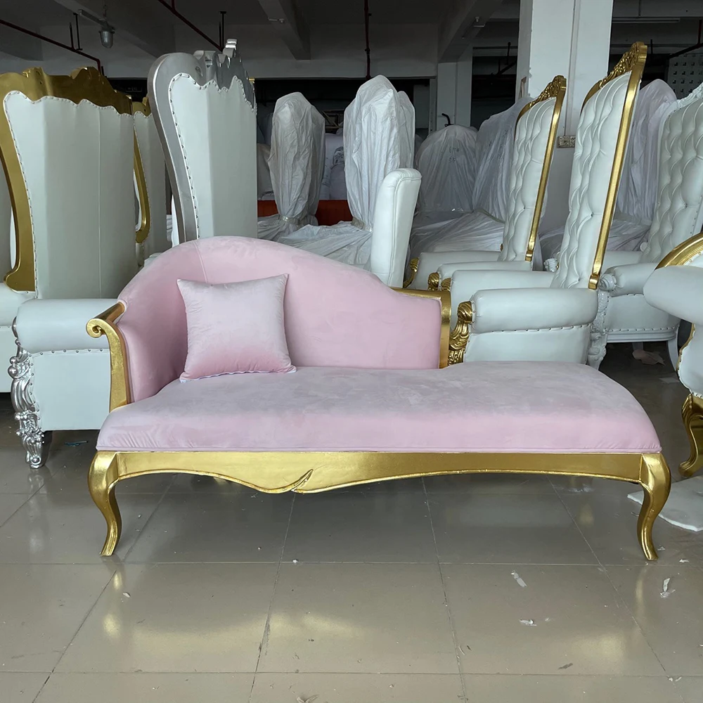 2024 Hot selling Pink Sofa king Queen Throne Chair For Hotel &Wedding &Forniture Used