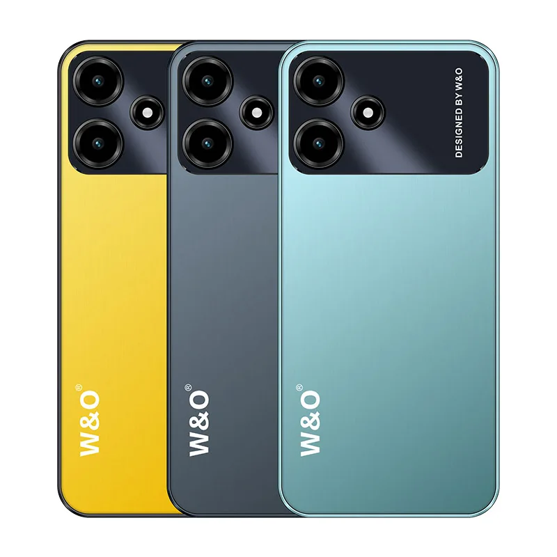 W & O-X100-teléfono inteligente ultradelgado con Android 10, Smartphone de 6,6 pulgadas, 4GB de RAM, 64GB de ROM, batería de 4800mAh, cuatro cámaras de 13MP, SIM Dual