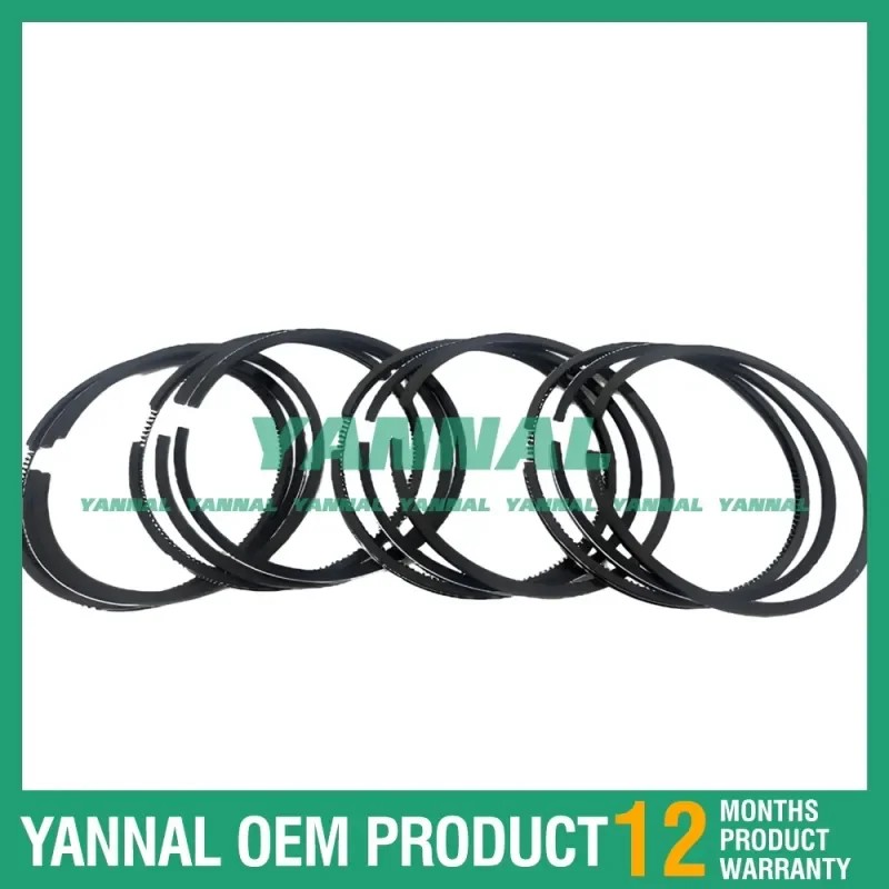 Excellent quality 4PCS Piston Rings Set For YunNei YN33GBZ Excavator Engine Parts