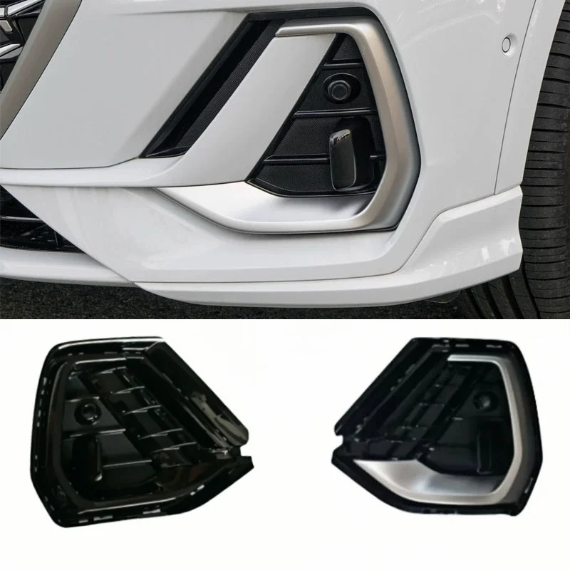 

Front bumper fog light mesh grille frame for Q3 24-25 modified bottom net Car accessories