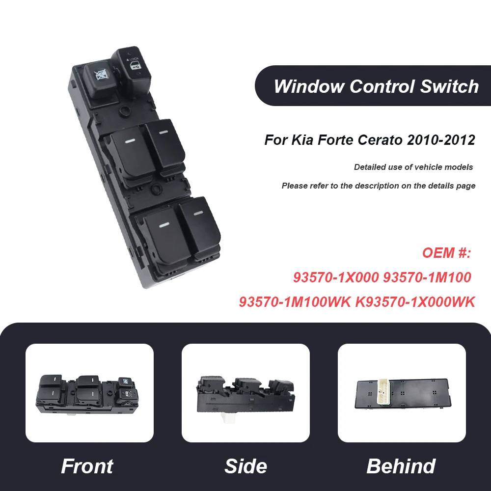 

93570-1M100 Front Left Door Master Power Window Switch Panel LHD For KIA Forte Cerato 2009-13 935701M100