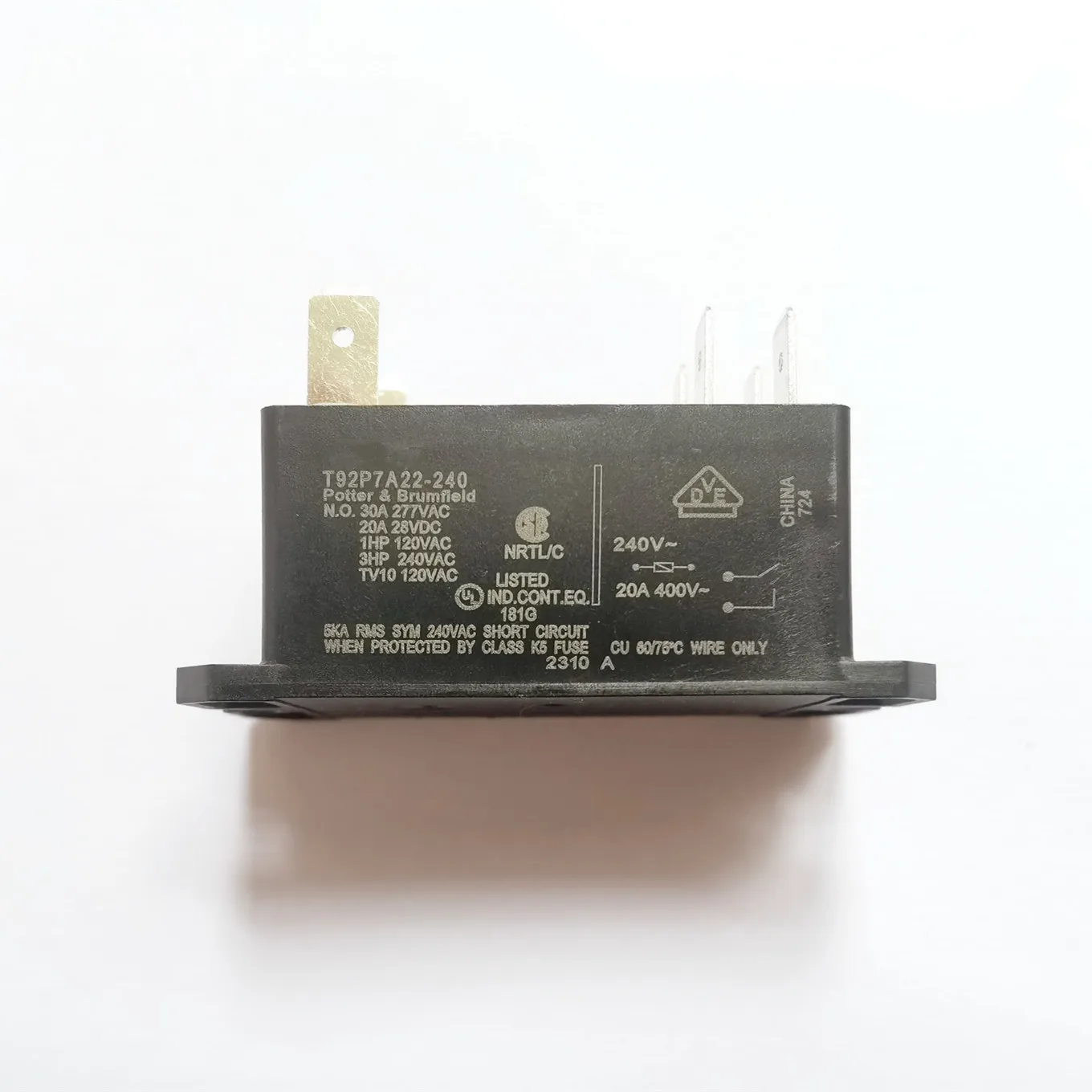 

Original new 100% T92P7A22-240 T92S7A22-240 20A/240VAC normally open 6-1393211-2 relay