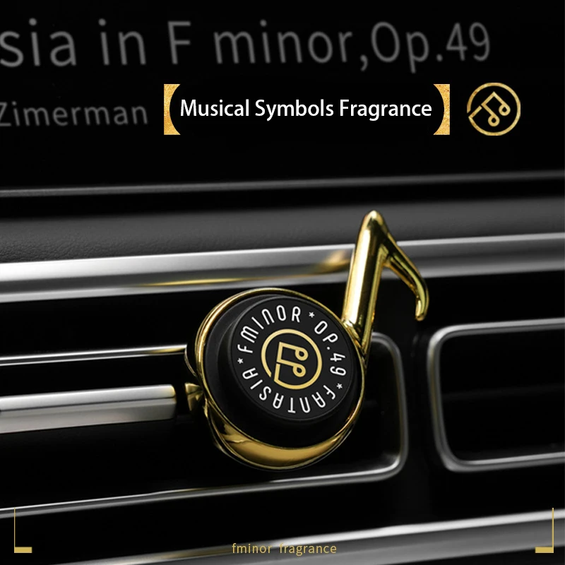 2025 New Creative Music Symbols Fragrance Car Air Conditioning Vents Fragrance Premium Car Aroma Car Interior Accessories